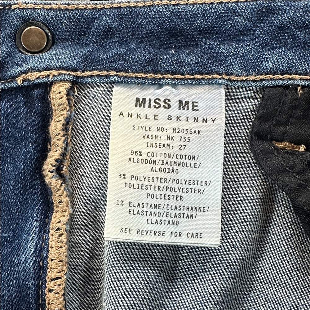 Miss Me Blue Jeans with Floral Embroidery - Picture 8 of 8